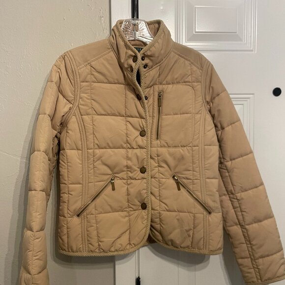 Lauren Ralph Lauren Tan Quilted Jacket – Women’s Size S/P- Brand New Condition - Picture 1 of 7